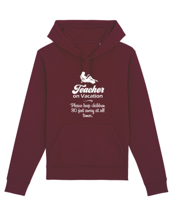 Teacher on vacation. Burgundy