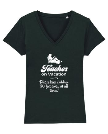 Teacher on vacation. Black