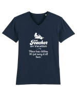 Teacher on vacation. Tricou mânecă scurtă guler V Bărbat Presenter