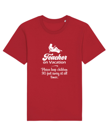 Teacher on vacation. Red