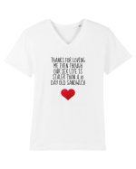Thanks For Loving Me Tricou mânecă scurtă guler V Bărbat Presenter