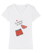 It's Valentine's, let's Debrief! Tricou mânecă scurtă guler V Damă Evoker