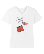 It's Valentine's, let's Debrief! Tricou mânecă scurtă guler V Bărbat Presenter