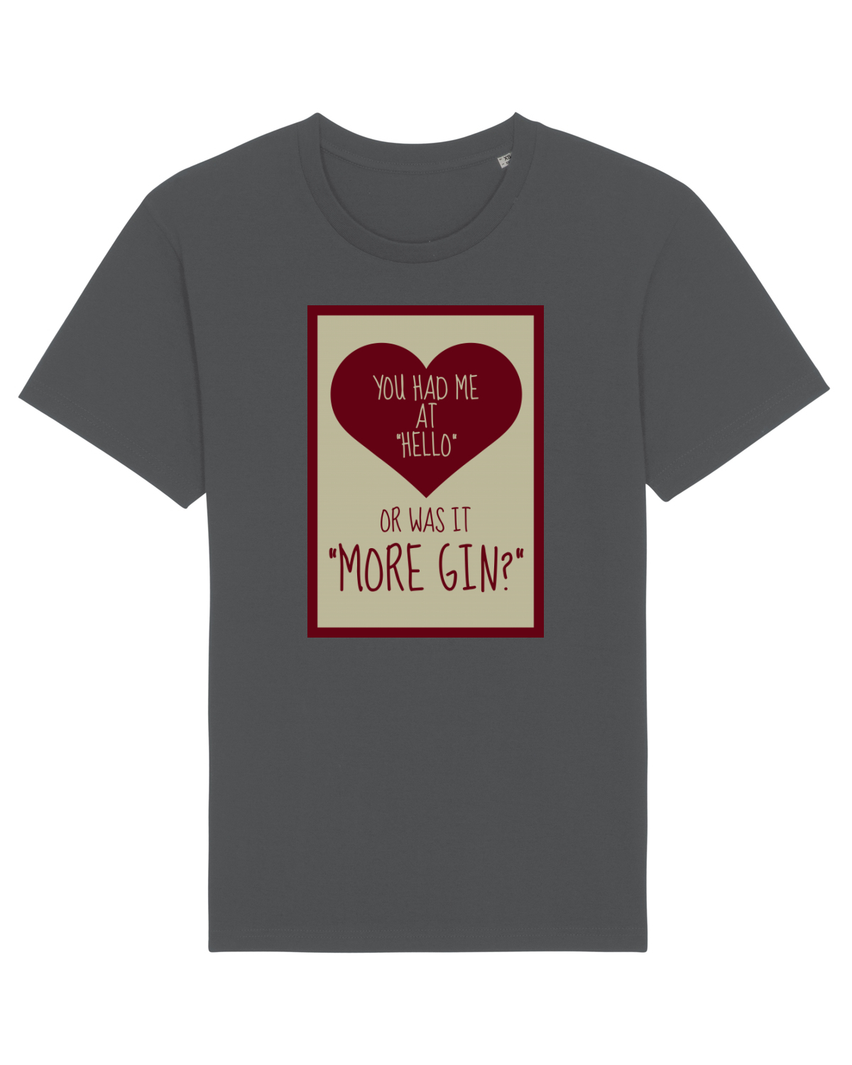 Tricou mânecă scurtă Unisex Rocker Anthracite