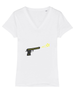 Shooting star Tricou mânecă scurtă guler V Damă Evoker
