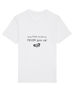 Never give up Tricou mânecă scurtă Unisex Rocker