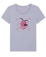 Courage caine fricos Hippy vibe  Tricou mânecă scurtă guler larg fitted Damă Expresser