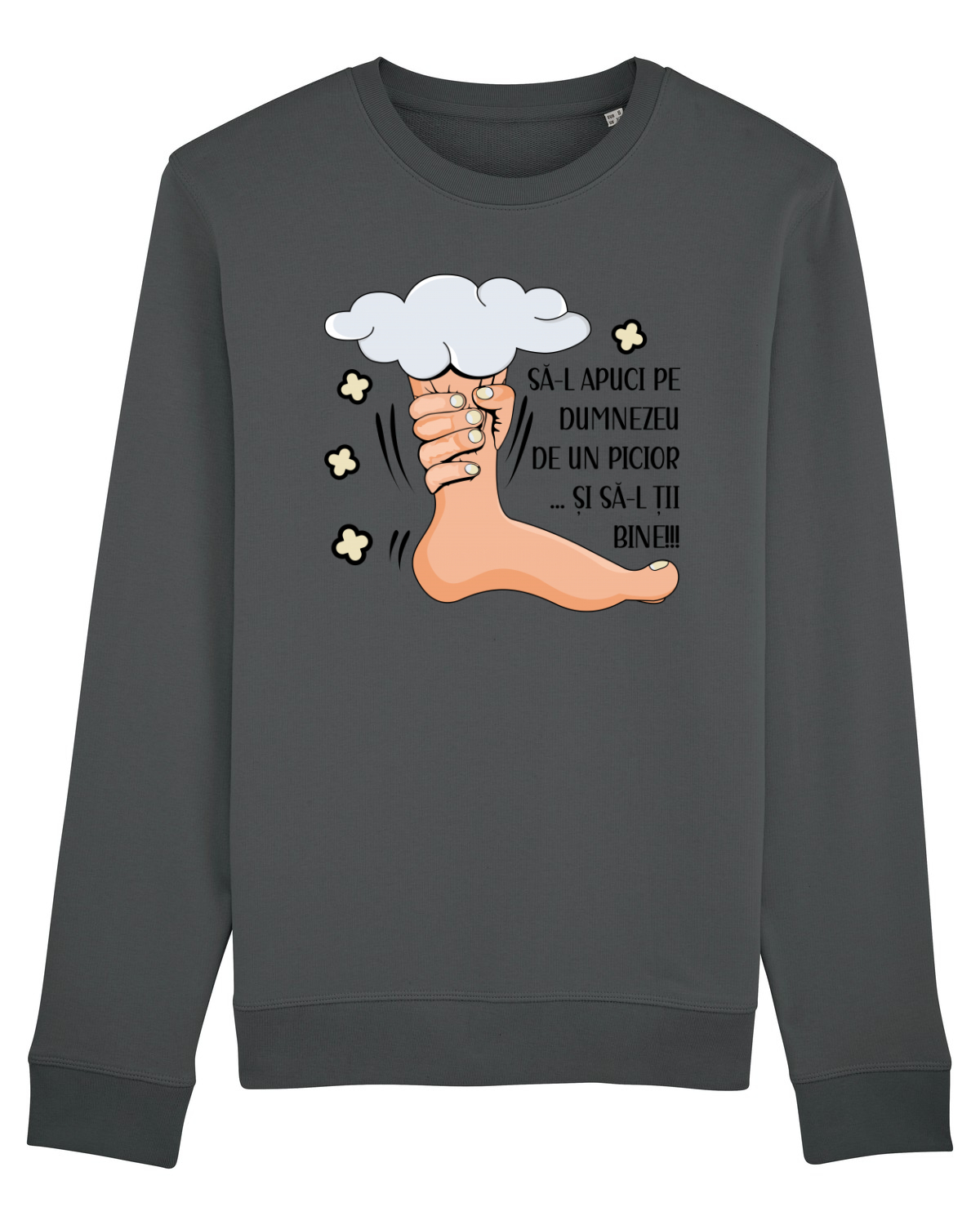 Bluză mânecă lungă Unisex Rise Anthracite