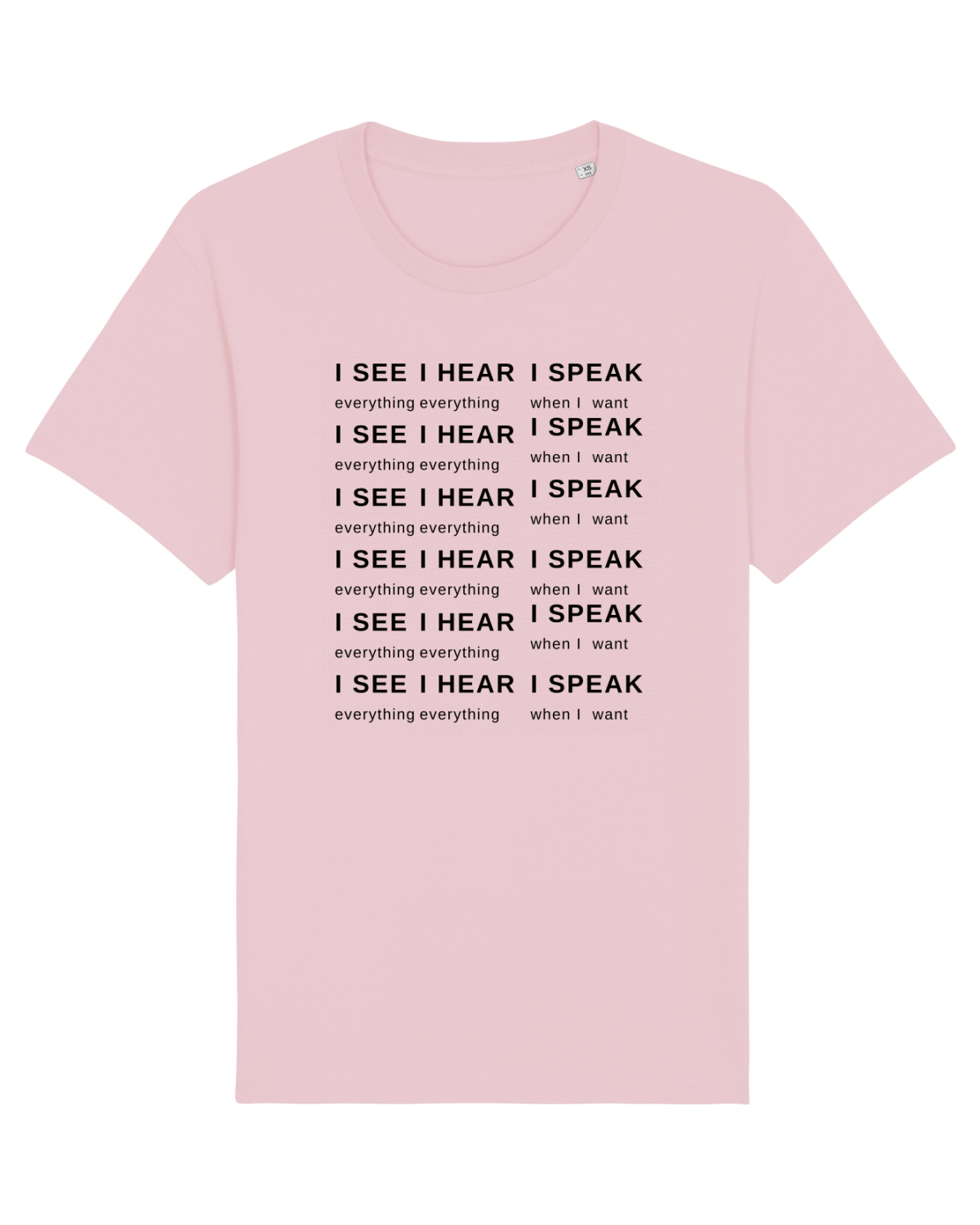 Tricou mânecă scurtă Unisex Rocker Cotton Pink