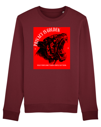 Privacy is golden Burgundy