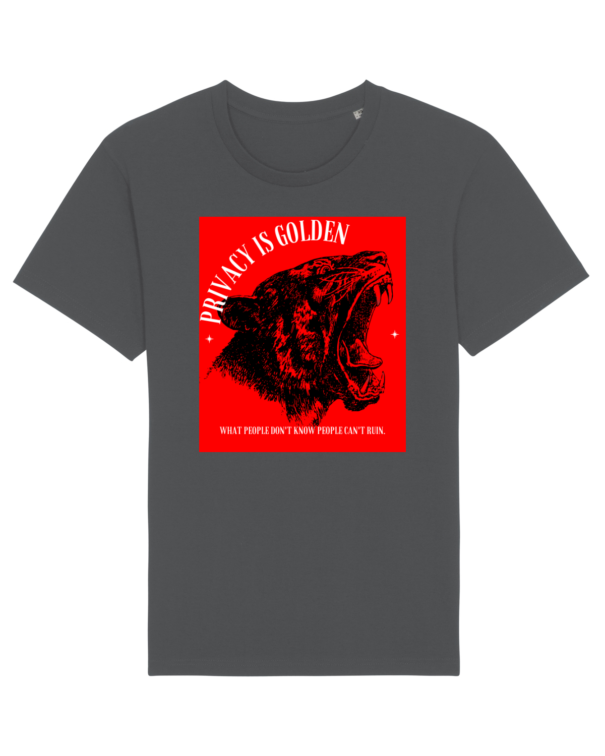 Tricou mânecă scurtă Unisex Rocker Anthracite