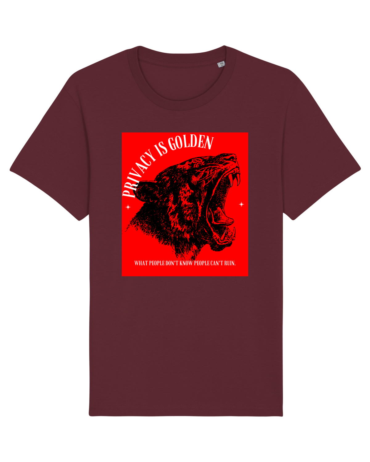 Tricou mânecă scurtă Unisex Rocker Burgundy