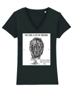 you lose a lot of friends  Tricou mânecă scurtă guler V Damă Evoker