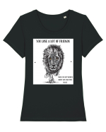 you lose a lot of friends  Tricou mânecă scurtă guler larg fitted Damă Expresser