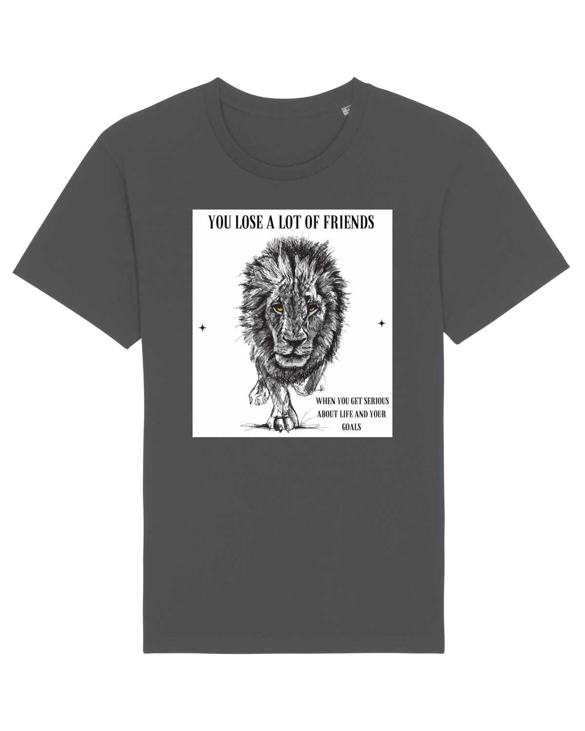 Tricou mânecă scurtă Unisex Rocker Anthracite