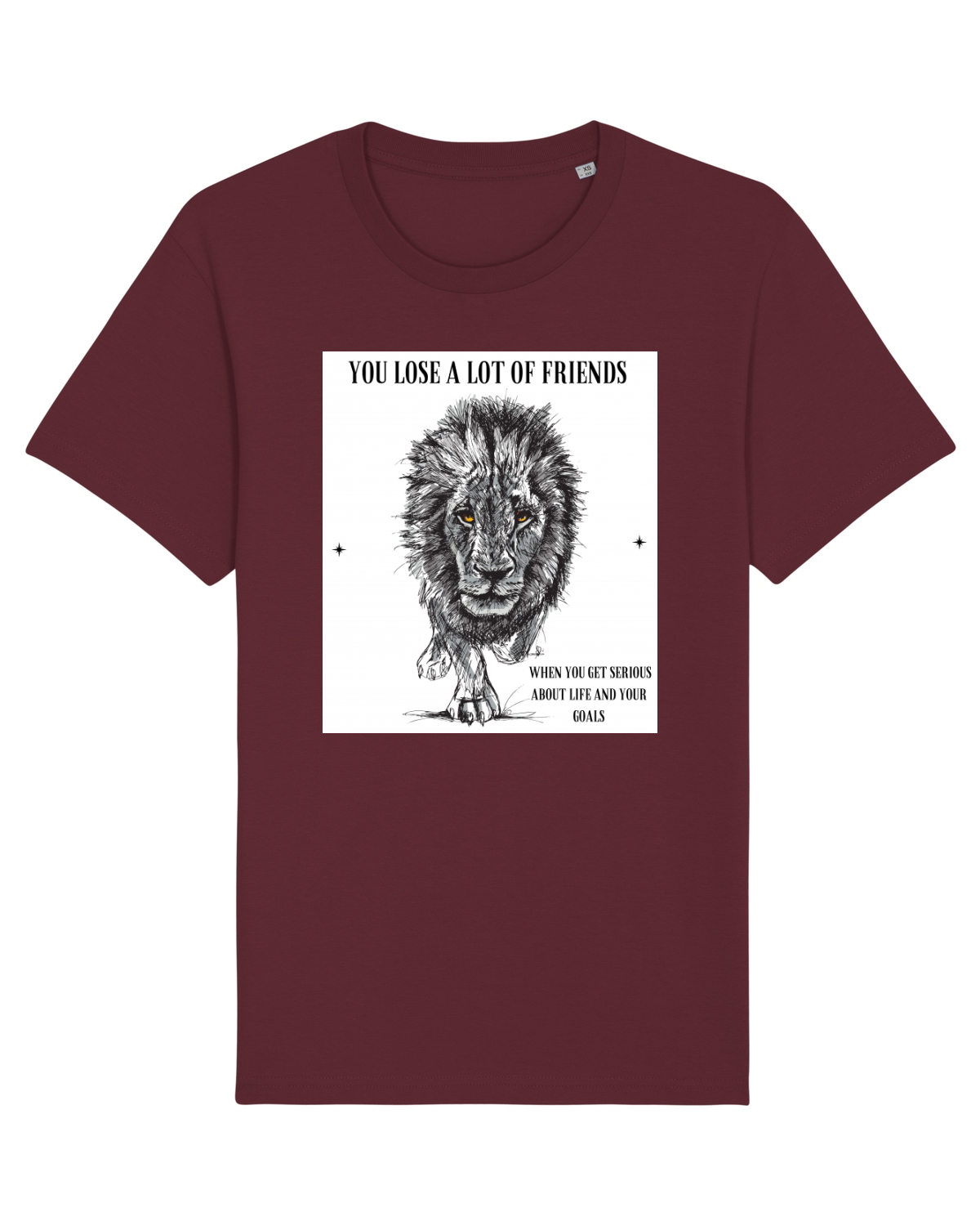 Tricou mânecă scurtă Unisex Rocker Burgundy