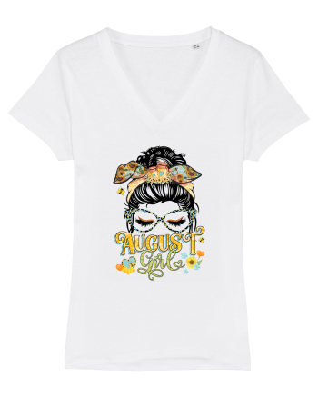 I am a August Girl Lion Leu White