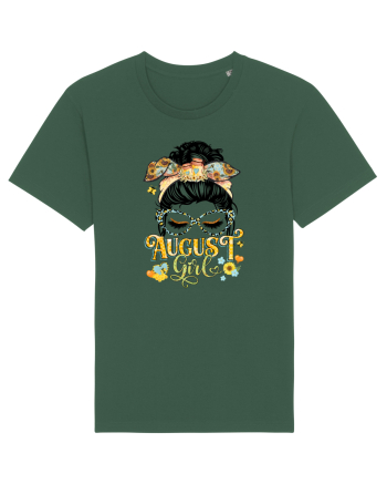 I am a August Girl Lion Leu Bottle Green