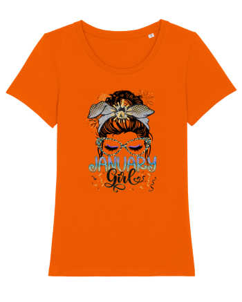 I am a January Girl Capricorn Bright Orange