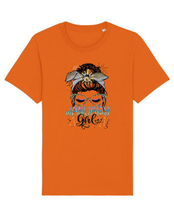 I am a January Girl Capricorn Bright Orange