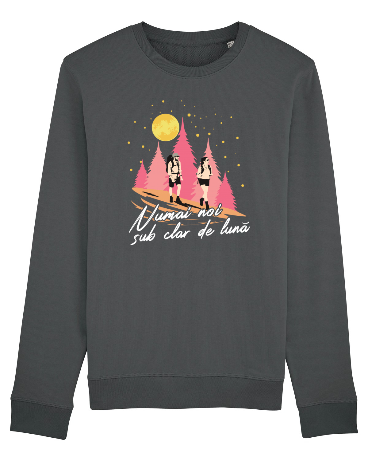 Bluză mânecă lungă Unisex Rise Anthracite