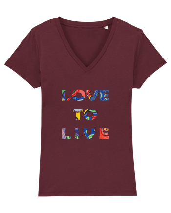 Love to Live Burgundy