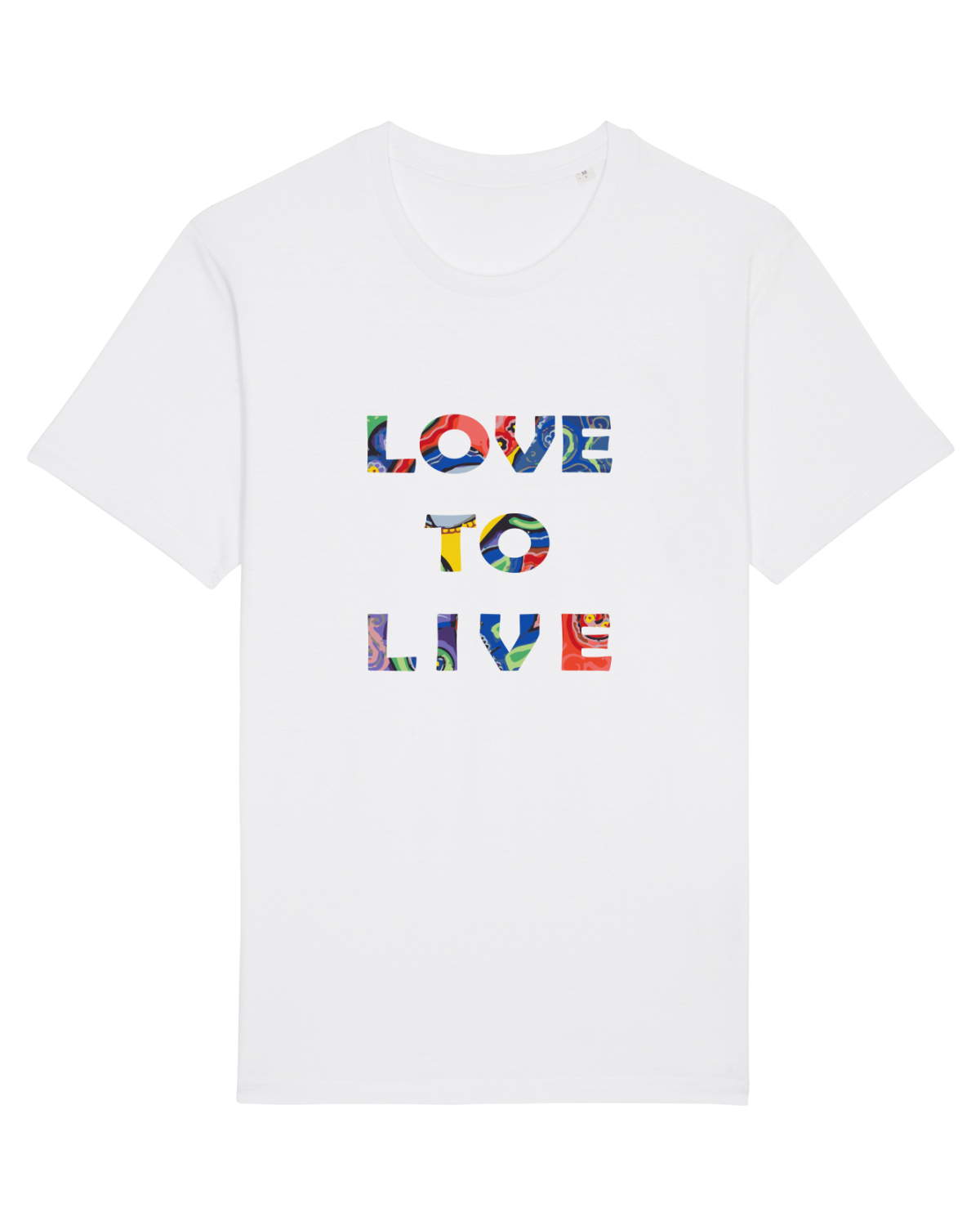 Tricou mânecă scurtă Unisex Rocker White