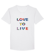 Love to Live Tricou mânecă scurtă guler larg Bărbat Skater
