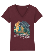 Vis frumos cu un băiat și-o fată Tricou mânecă scurtă guler V Damă Evoker