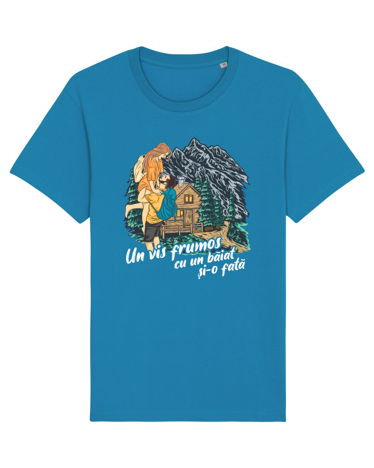 Tricou mânecă scurtă Unisex Rocker Azur