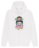 I am a July Girl - Summer Cancer Rac Hanorac cu fermoar Unisex Connector