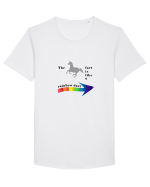 Unicorn rainbow Tricou mânecă scurtă guler larg Bărbat Skater