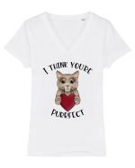 I Think You're Purrfect Tricou mânecă scurtă guler V Damă Evoker