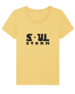 SOUL STORM - black Tricou mânecă scurtă guler larg fitted Damă Expresser
