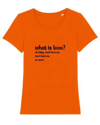 What is love? (negru) Bright Orange
