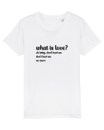 What is love? (negru) Tricou mânecă scurtă  Copii Mini Creator