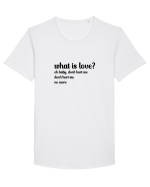 What is love? (negru) Tricou mânecă scurtă guler larg Bărbat Skater