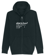 What is love? (alb) Hanorac cu fermoar Unisex Connector