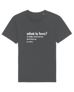 What is love? (alb) Tricou mânecă scurtă Unisex Rocker