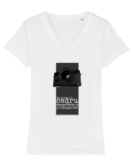 Cadru Tricou mânecă scurtă guler V Damă Evoker