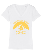 Addicted To Hiking Tricou mânecă scurtă guler V Damă Evoker