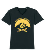 Addicted To Hiking Tricou mânecă scurtă guler V Bărbat Presenter