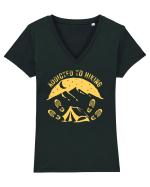 Addicted To Hiking Tricou mânecă scurtă guler V Damă Evoker