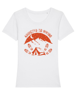 Addicted To Hiking Tricou mânecă scurtă guler larg fitted Damă Expresser