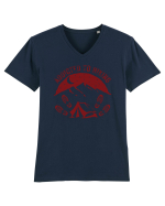 Addicted To Hiking Tricou mânecă scurtă guler V Bărbat Presenter