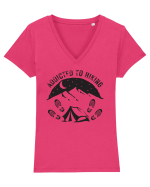 Addicted To Hiking Tricou mânecă scurtă guler V Damă Evoker