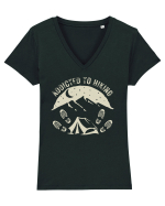 Addicted To Hiking Tricou mânecă scurtă guler V Damă Evoker