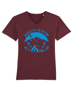 Addicted To Hiking Tricou mânecă scurtă guler V Bărbat Presenter