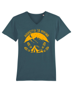Addicted To Hiking Tricou mânecă scurtă guler V Bărbat Presenter