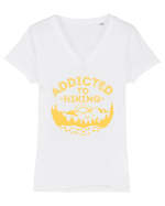 Addicted To Hiking Tricou mânecă scurtă guler V Damă Evoker